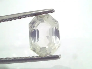 3.55 Ct Unheated Untreated Natural White Sapphire Gemstones - Venus Gems