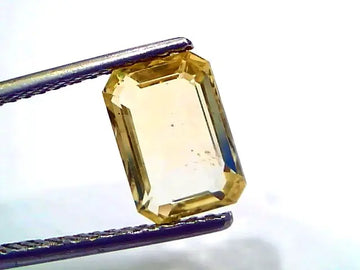 3.54 Ct IGI Certified Unheated Untreated Natural Ceylon Yellow Sapphire AAA