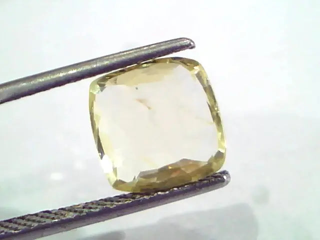 3.55 Ct Unheated Untreated Natural Ceylon Yellow Sapphire Pukhraj