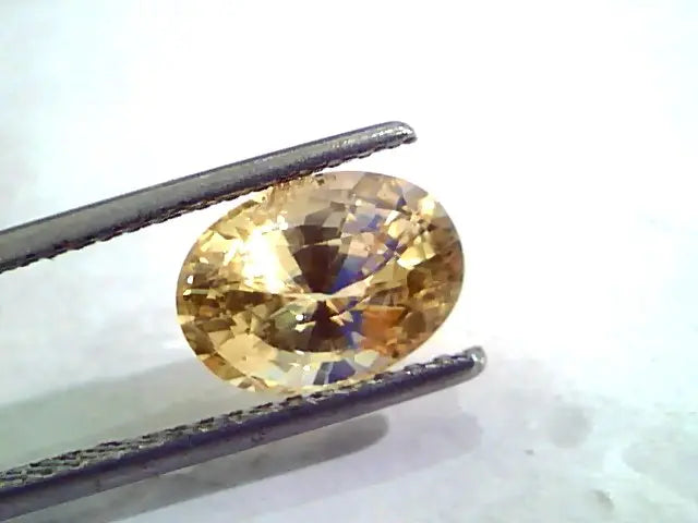 3.55 Ct Unheated Untreated Natural Ceylon Yellow Sapphire AAA