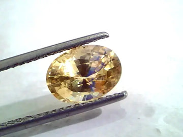 3.55 Ct Unheated Untreated Natural Ceylon Yellow Sapphire AAA