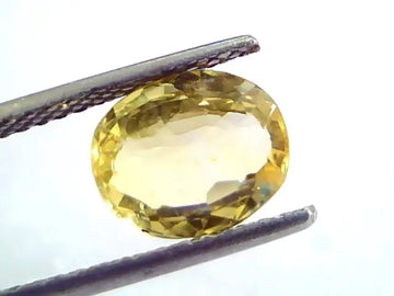 3.54 Ct IGI Certified Unheated Untreated Natural Ceylon Yellow Sapphire