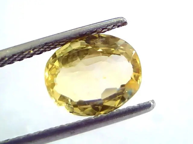 3.54 Ct IGI Certified Unheated Untreated Natural Ceylon Yellow Sapphire