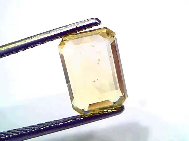 3.54 Ct IGI Certified Unheated Untreated Natural Ceylon Yellow Sapphire AAA