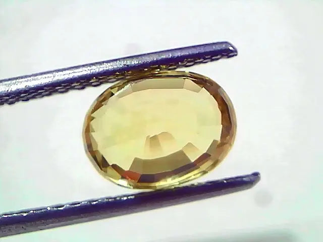 3.54 Ct IGI Certified Unheated Untreated Natural Ceylon Yellow Sapphire AAAAA