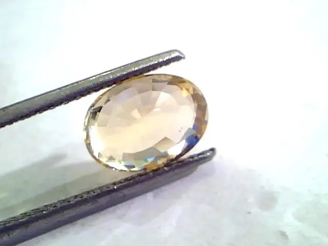 3.55 Ct Unheated Untreated Natural Ceylon Yellow Sapphire AAA