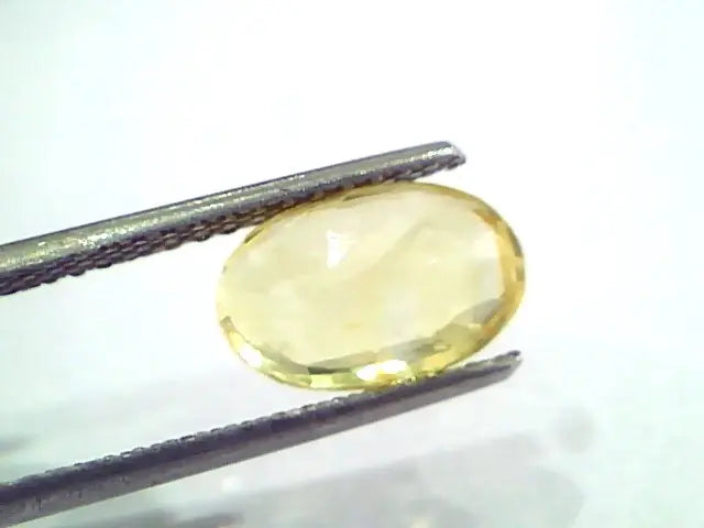 3.54 Ct IGI Certified Unheated Untreated Natural Ceylon Yellow Sapphire