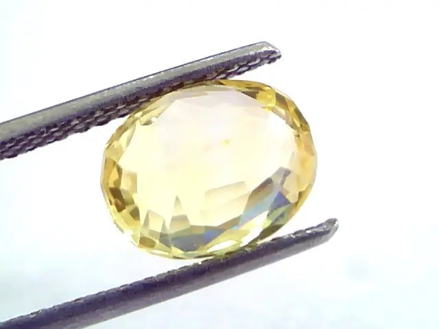 3.54 Ct IGI Certified Unheated Untreated Natural Ceylon Yellow Sapphire