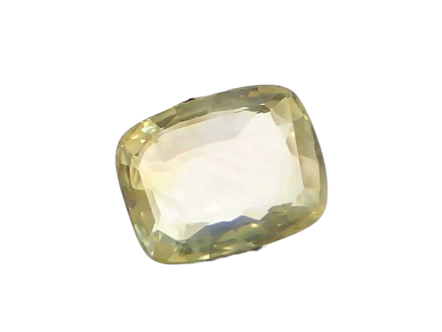 Venus Gems 3.54 ct unheated natural Ceylon yellow sapphire in a cushion mix cut with excellent luster