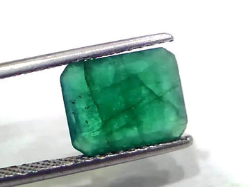 3.64 Ct Certified Untreated Natural Zambian Emerald Panna Gemstone