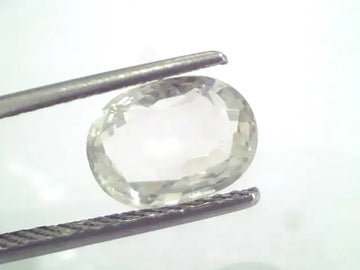 3.55 Ct Unheated Untreated Natural White Sapphire Gemstones - Venus Gems