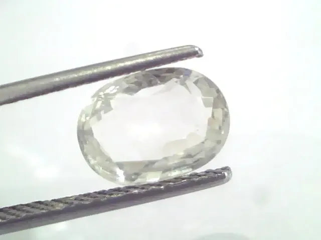 3.55 Ct Unheated Untreated Natural White Sapphire Gemstones - Venus Gems