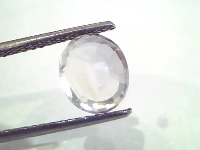 3.59 Ct Unheated Untreated Natural White Sapphire Gemstones AA