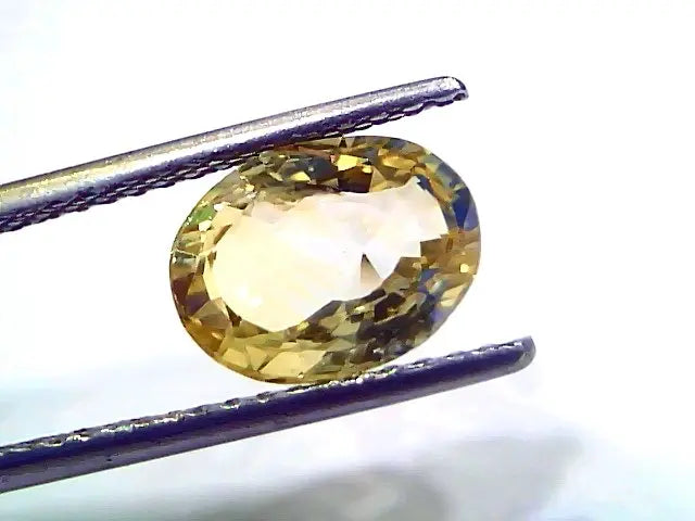 3.55 Ct IGI Certified Unheated Untreated Natural Ceylon Yellow Sapphire AAA