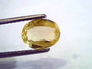3.58 Ct Unheated Untreated Natural Ceylon Yellow Sapphire Pukhraj AAA