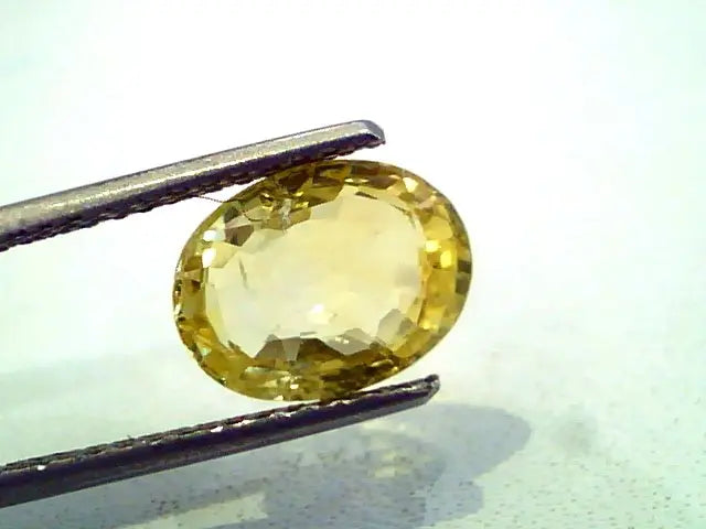 3.56 Ct Unheated Untreated Natural Ceylon Yellow Sapphire AA