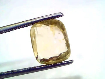 3.56 Ct Certified Unheated Untreated Natural Ceylon Yellow Sapphire