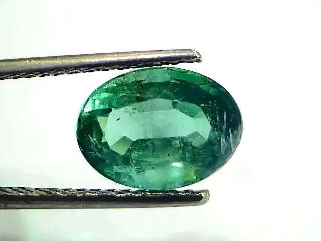 3.56 Ct GII Certified Untreated Natural Zambian Emerald Gemstone Panna AA - Venus Gems