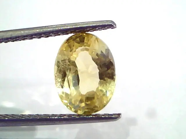 3.56 Ct IGI Certified Unheated Untreated Natural Ceylon Yellow Sapphire