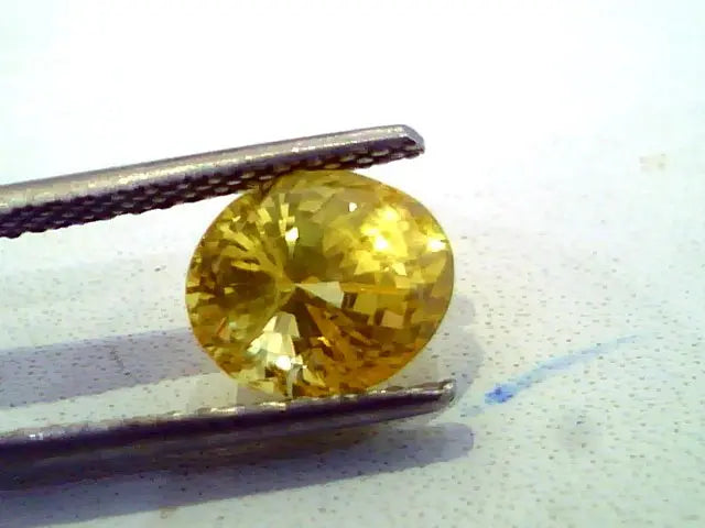 3.57 Ct Unheated Untreated Natural Ceylon Yellow Sapphire AAAAA