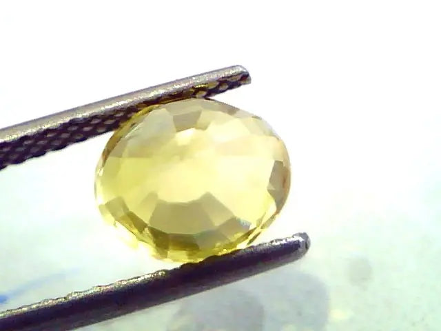 3.57 Ct Unheated Untreated Natural Ceylon Yellow Sapphire AAAAA