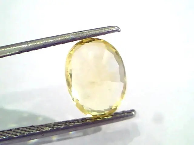 3.56 Ct IGI Certified Unheated Untreated Natural Ceylon Yellow Sapphire