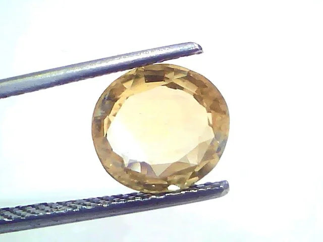 3.58 Ct Certified Unheated Untreated Natural Ceylon Yellow Sapphire Gemstone - Venus Gems