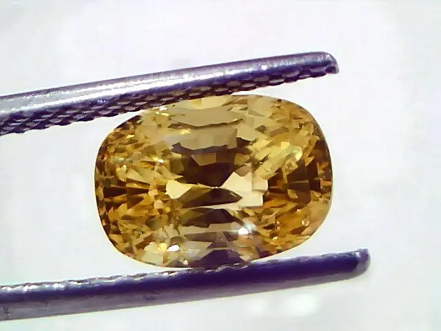 3.57 Ct IGI Certified Unheated Untreated Natural Ceylon Yellow Sapphire AAAAA