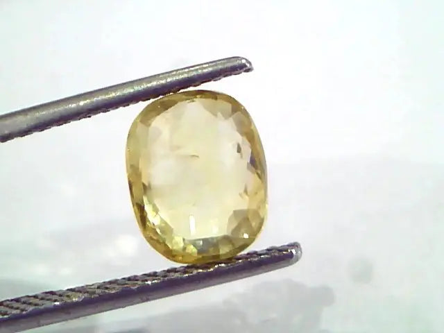 3.60 Ct Unheated Untreated Natural Ceylon Yellow Sapphire Pukhraj
