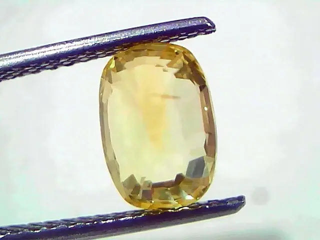 3.57 Ct IGI Certified Unheated Untreated Natural Ceylon Yellow Sapphire AAAAA