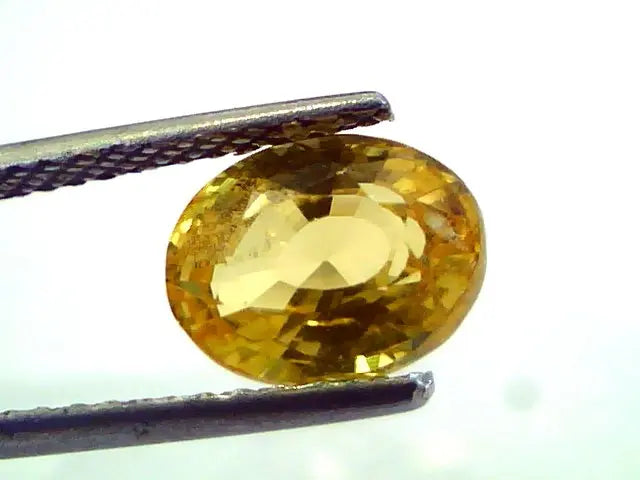 3.57 Ct Unheated Untreated Natural Ceylon Yellow Sapphire AAA
