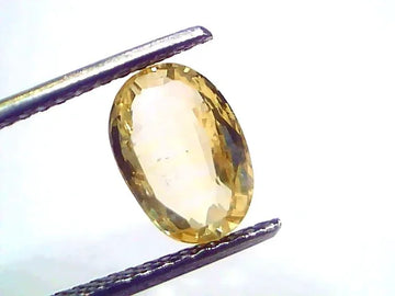 3.57 Ct IGI Certified Unheated Untreated Natural Ceylon Yellow Sapphire - Venus Gems