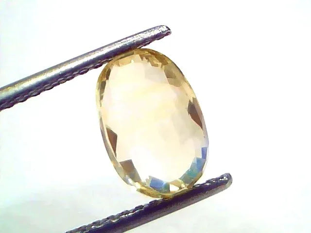 3.57 Ct IGI Certified Unheated Untreated Natural Ceylon Yellow Sapphire - Venus Gems