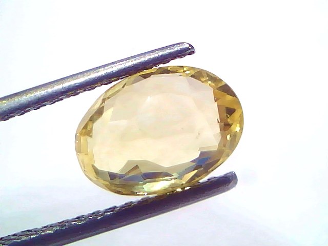 3.57 Carat IGI Certified Unheated Natural Ceylon Yellow Sapphire Pukhraj – 3.92 Ratti