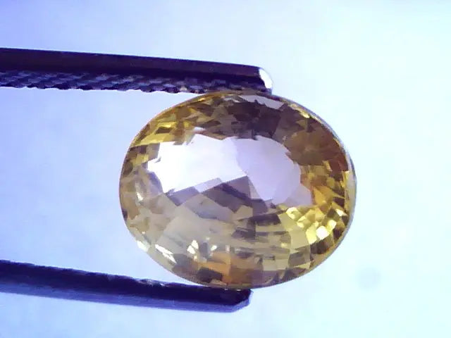 3.58 Ct Unheated Untreated Natural Ceylon Yellow Saphire Pukhraj