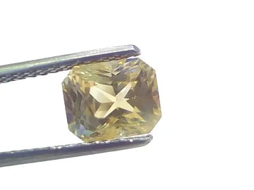 3.58 Ct GII Certified Unheated Untreated Natural Ceylon Yellow Sapphire AAA - Venus Gems