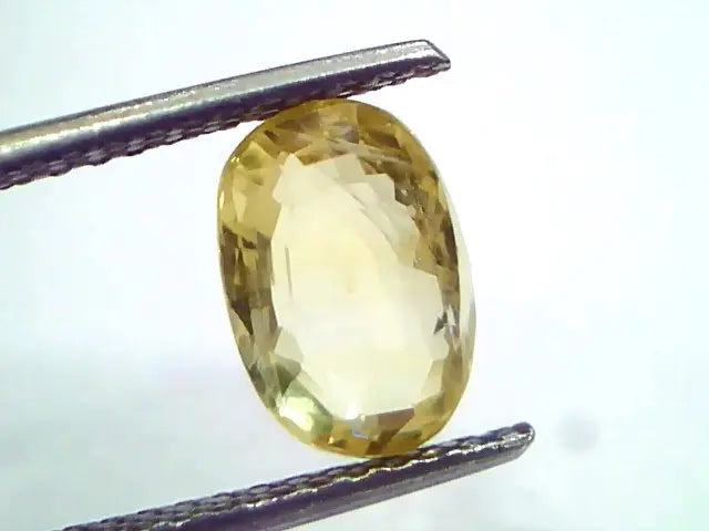 3.58 Ct GII Certified Unheated Untreated Natural Ceylon Yellow Sapphire