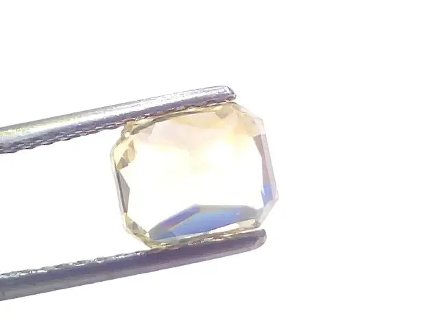 3.58 Ct GII Certified Unheated Untreated Natural Ceylon Yellow Sapphire AAA - Venus Gems
