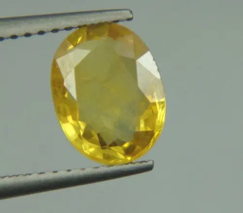 1.33 Ct/2.25 ratti Natural Bangkok Yellow Sapphire Pukhraj Heated