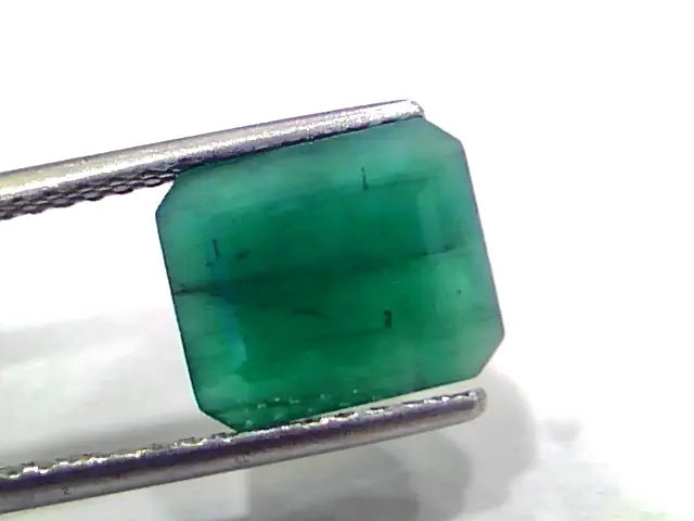 3.60 Ct Certified Untreated Natural Zambian Emerald Panna Gemstone