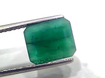 3.60 Ct Certified Untreated Natural Zambian Emerald Panna Gemstone