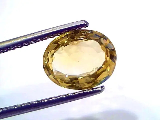 3.60 Ct IGI Certified Unheated Untreated Natural Ceylon Yellow Sapphire AAA