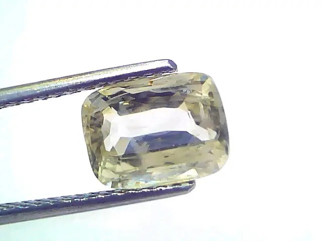 3.60 Ct Certified Unheated Untreated Natural Ceylon Yellow Sapphire Pukhraj
