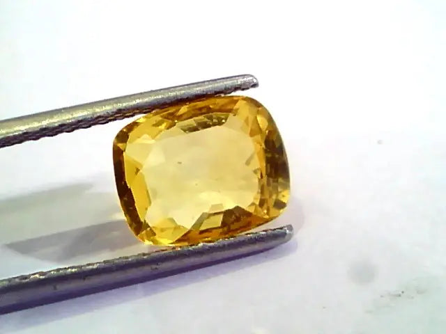 3.60 Ct Untreated Natural Ceylon Yellow Sapphire Gemstone AA