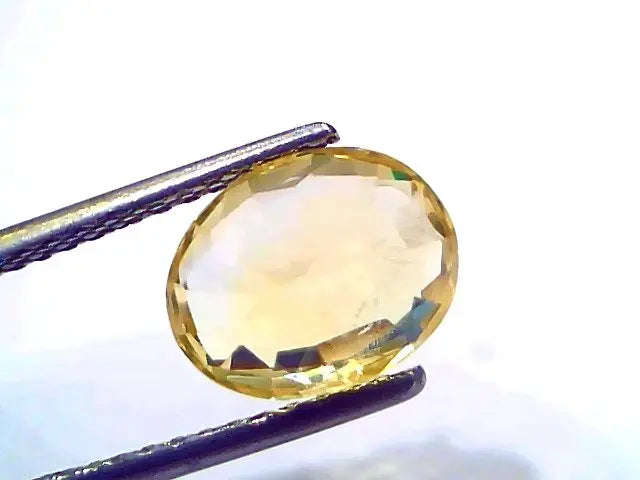 3.60 Ct IGI Certified Unheated Untreated Natural Ceylon Yellow Sapphire AAA