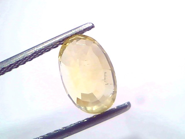 3.60 Ct IGI Certified Unheated Natural Ceylon Yellow Sapphire Pukhraj – 3.95 Ratti