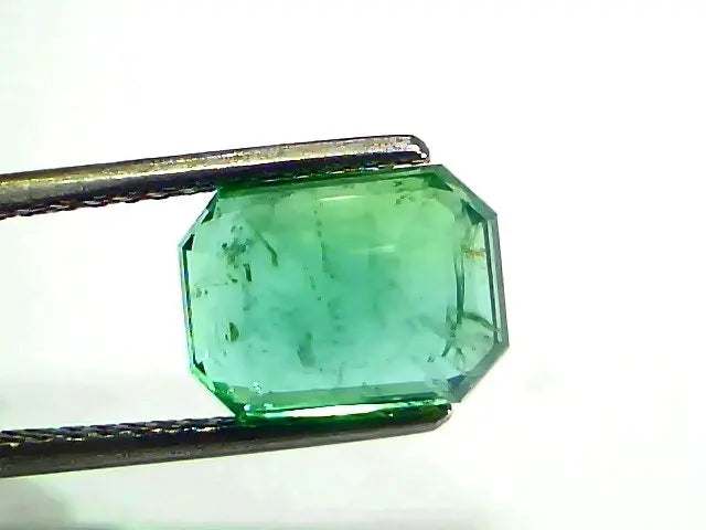 3.61 Ct GII Certified Untreated Natural Zambian Emerald Gemstone Panna AA