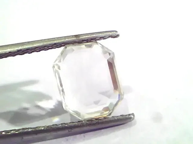 3.63 Ct IGI Certified Unheated Untreated Natural Premium White Sapphire - Venus Gems