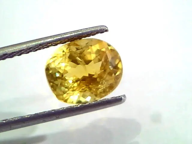 3.60 Ct Unheated Untreated Natural Ceylon Yellow Sapphire Pukhraj