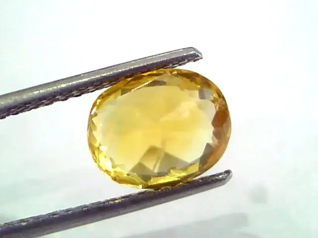 3.60 Ct Unheated Untreated Natural Ceylon Yellow Sapphire Pukhraj